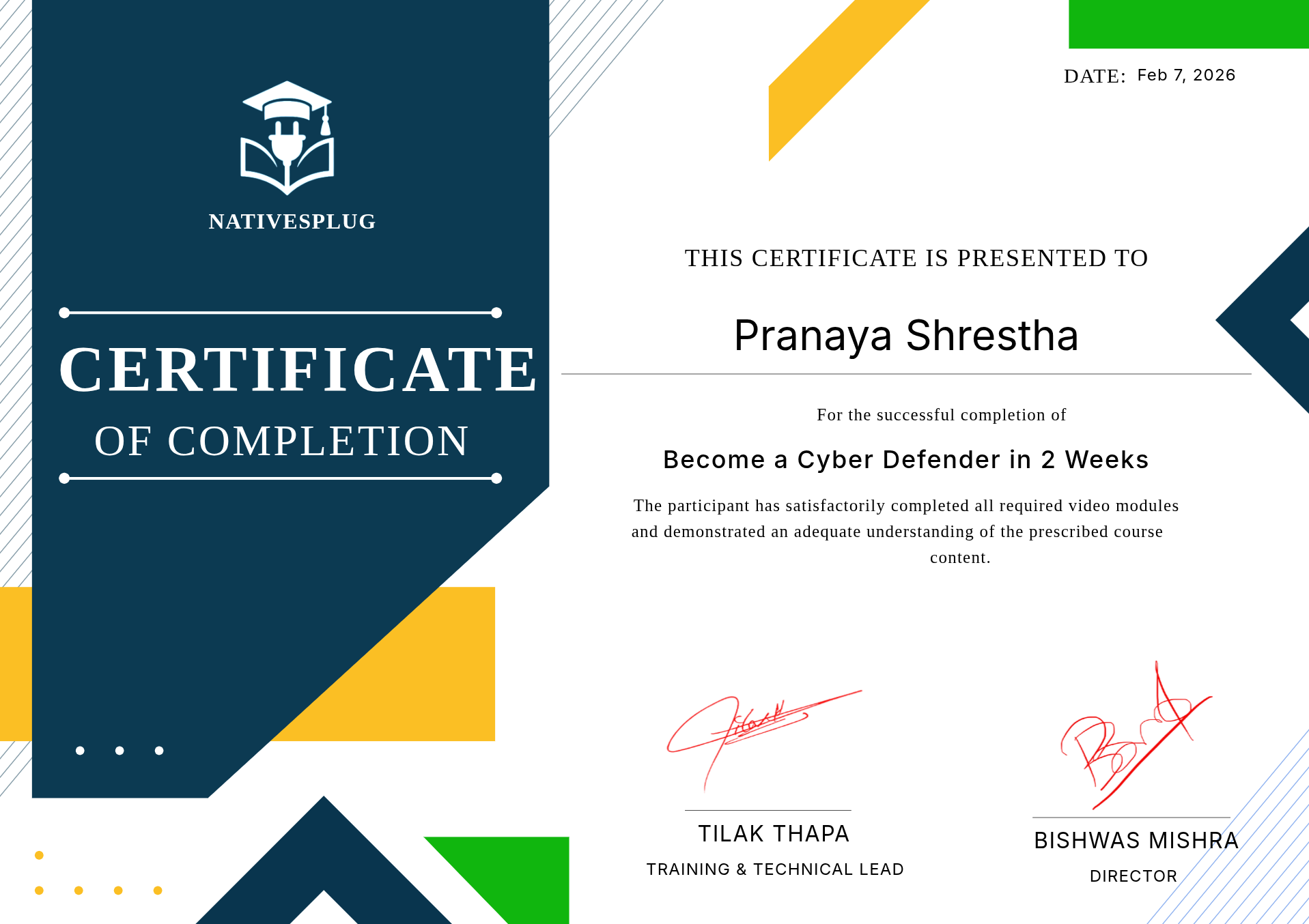 Certificate 4